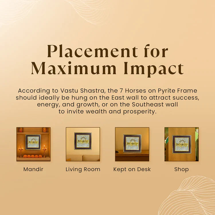Pyrite 7 Horses™ | Money Magnet Frame